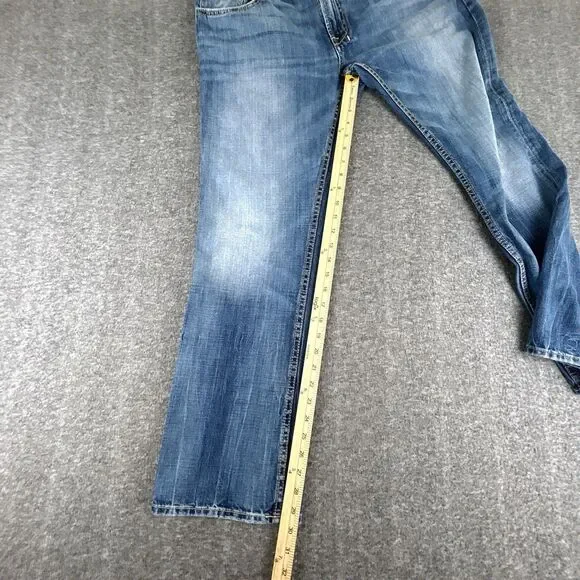 Buffalo David Bitton Jeans Mens 36x30 Blue Six Basic Slim Straight Denim Cotton - Picture 8 of 9